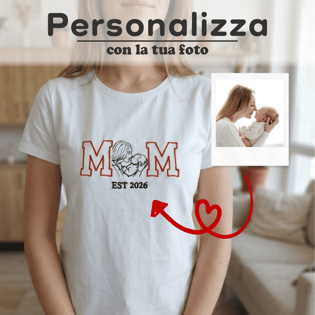 T-Shirt MOM con Ritratto